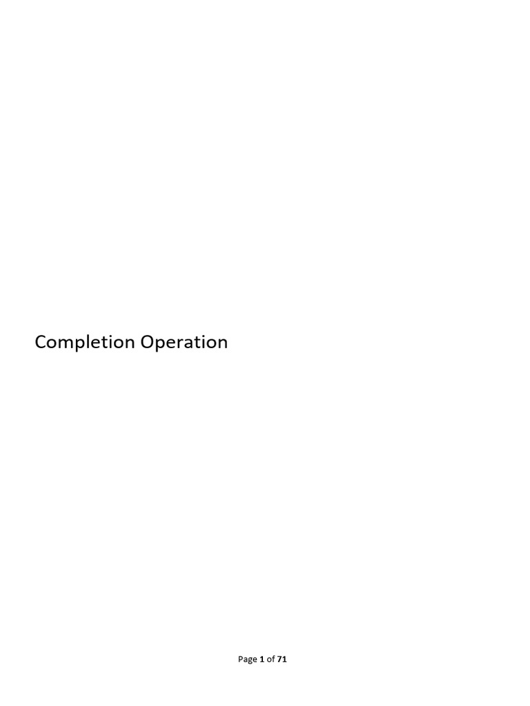 Completion Operation Pressure Monitoring Guide | PDF | Casing (Borehole ...