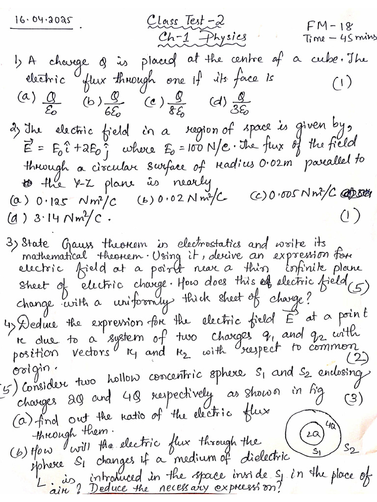 Test 2 ch1 Physics | PDF