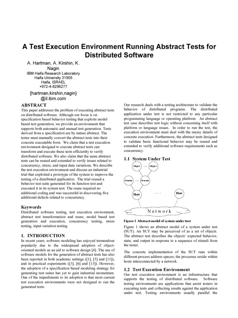 Abstract Testing for Distributed Software | PDF