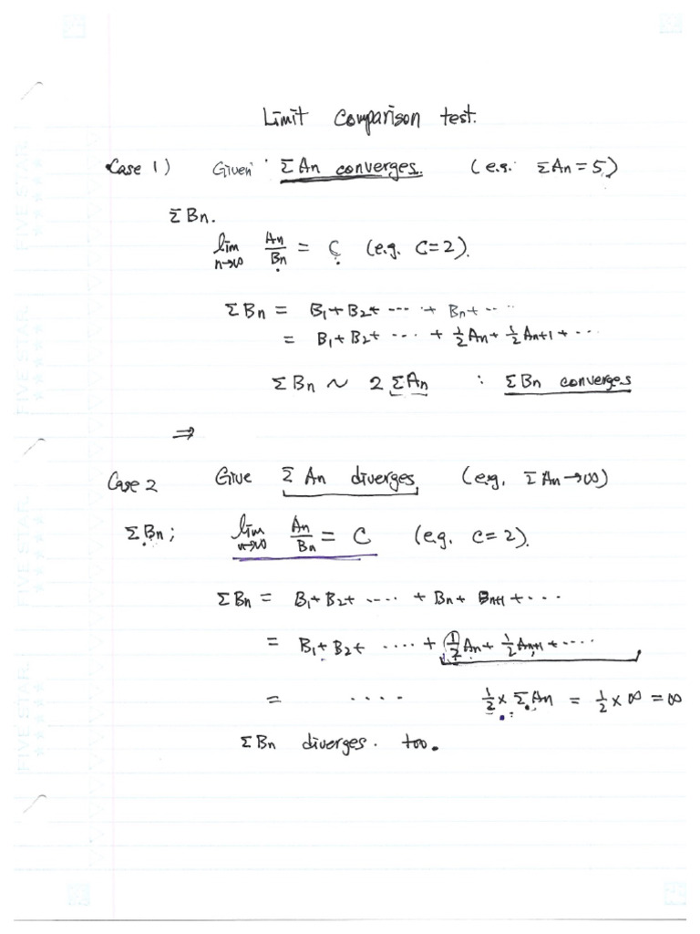 Comparison Tests-1 | PDF