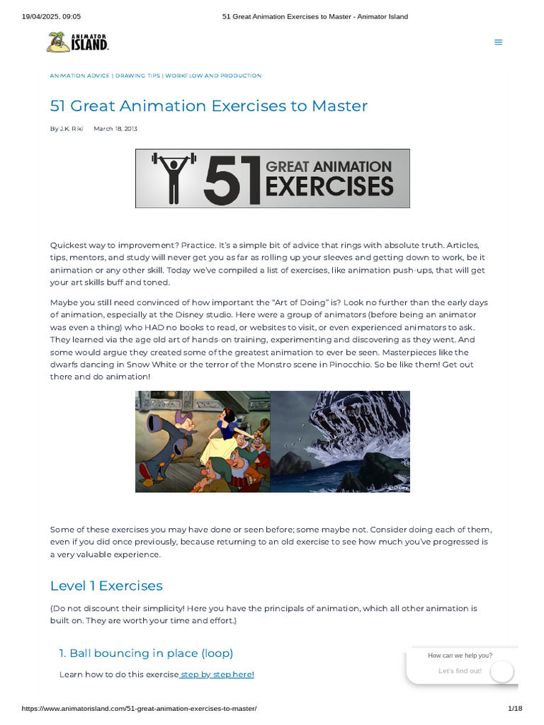 51 Essential Animation Exercises | PDF