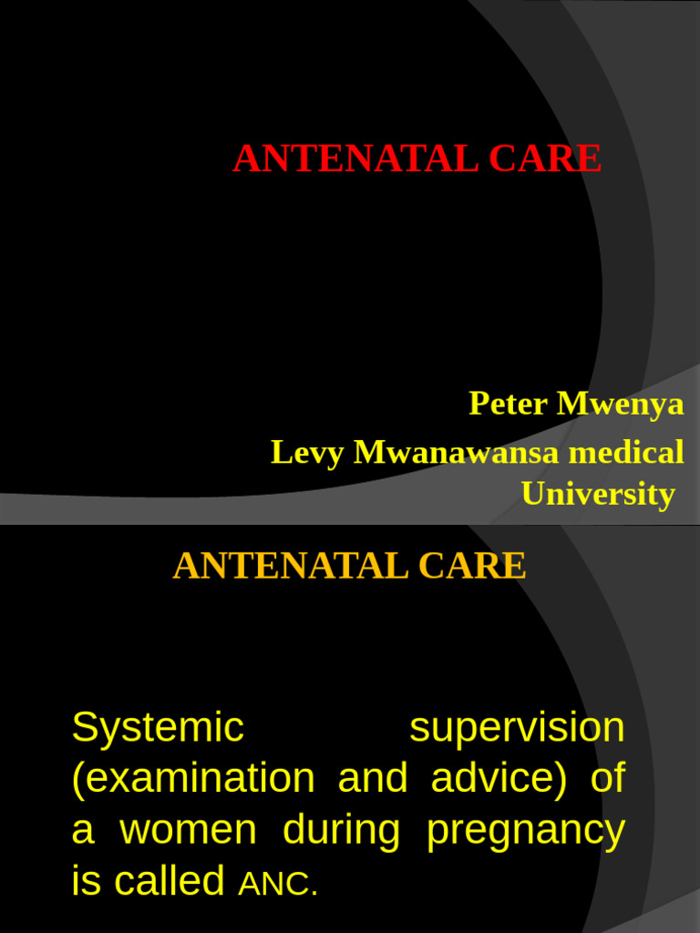Antenatal Care Services | PDF | Pregnancy | Childbirth