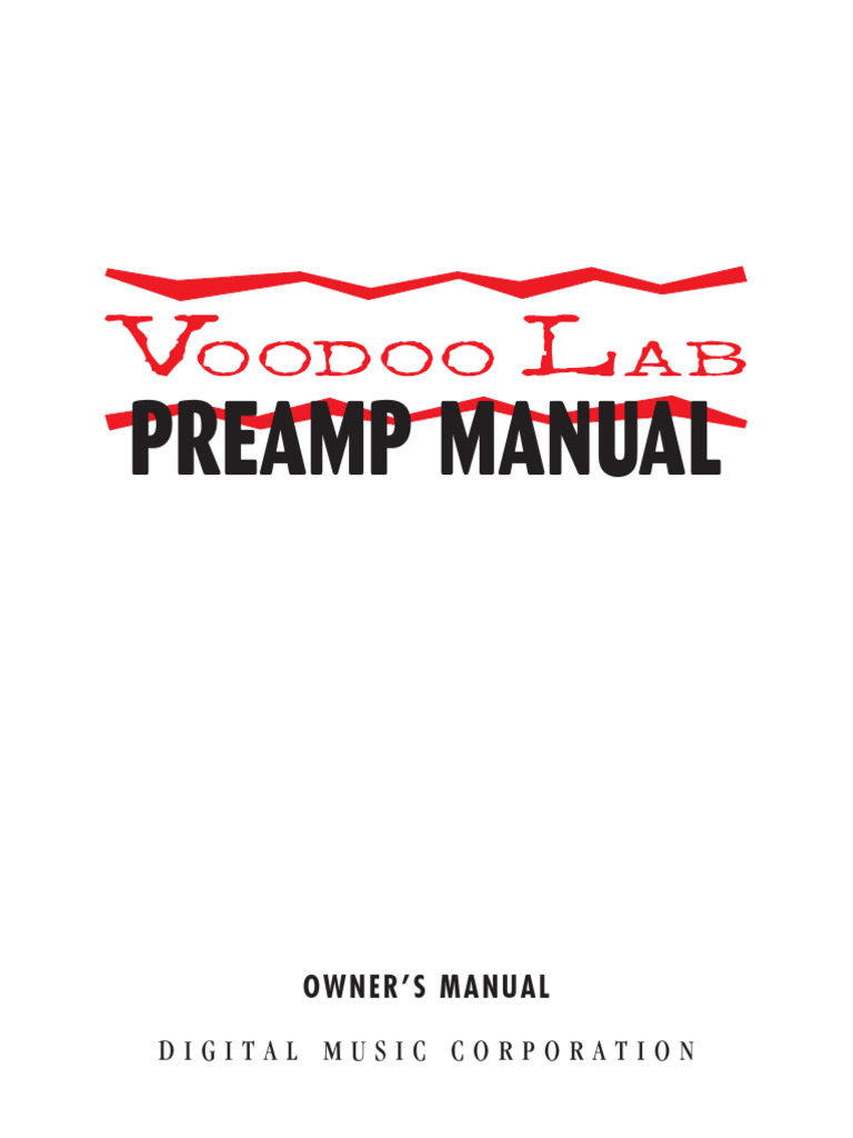 Voodoo Lab Guitar Preamp Manual | PDF | Equalization (Audio) | Electronics