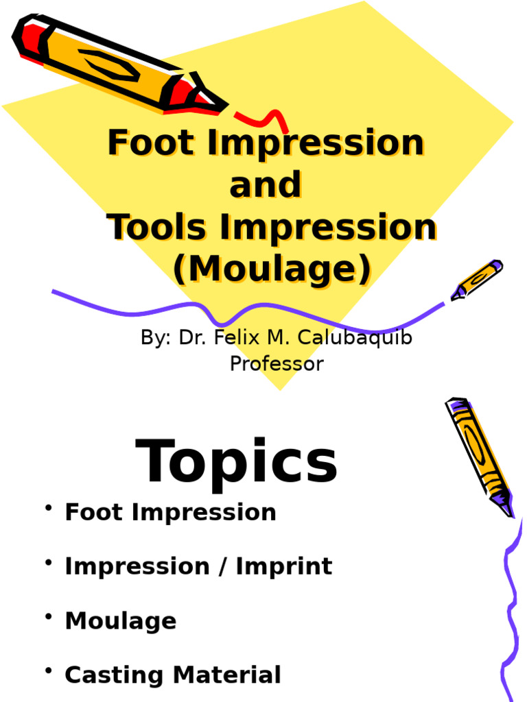 Foot and Tool Impression Techniques | PDF | Plaster | Materials