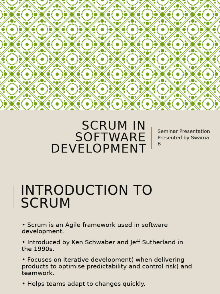 Scrum Seminar Presentation | PDF