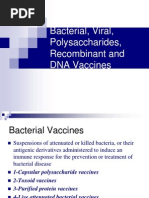 Bacterial, Viral, Polysaccharides, Recombinant and DNA Vaccines