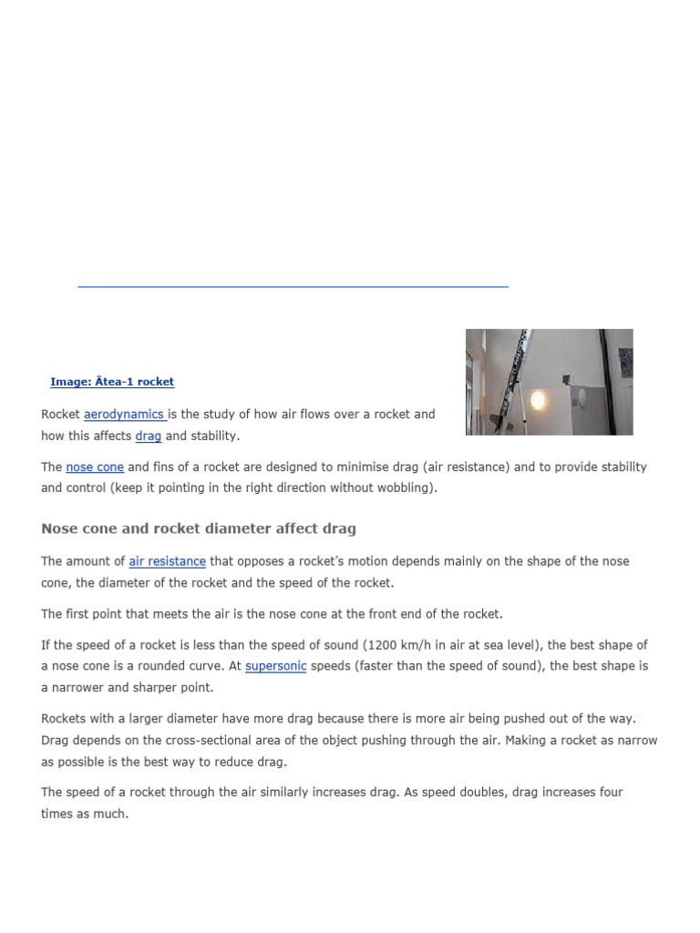 Optimizing High Power Paper Rockets | PDF | Rocket | Drag (Physics)