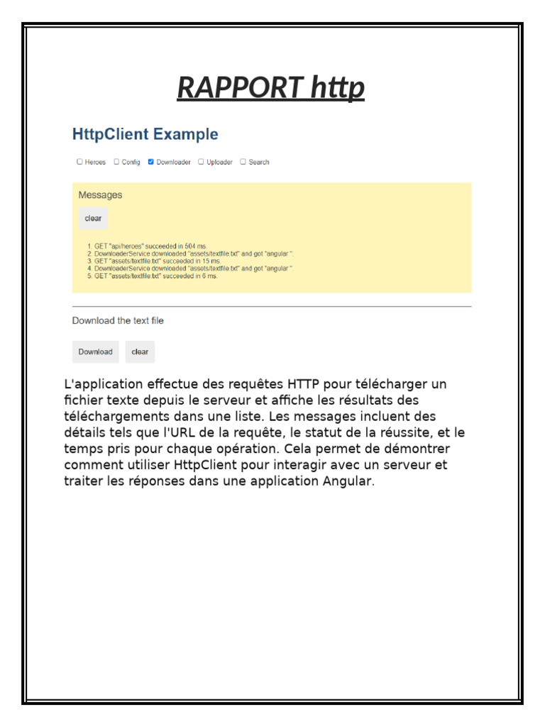 Utilisation de HttpClient dans Angular | PDF