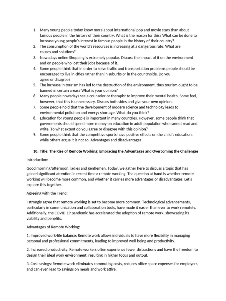 Oxford ELLT Speaking Test Topics 2025 | PDF | Risk | Sustainability