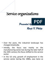 Service Organizations: Presented by Renji K Philip