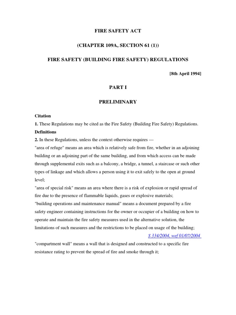 Building Fire Safety Regulations | PDF | Fire Safety | Wall