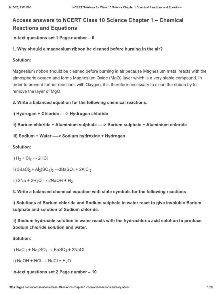 Science CH 1 Ex | PDF