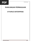 Contoh kertas kerja / rancangan perniagaan Catering