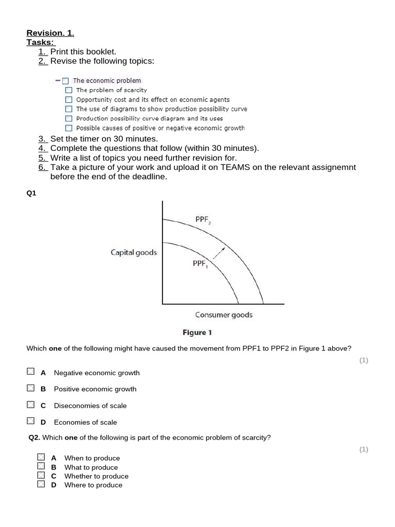 Economics Revision Guide and Questions | PDF | Business Economics ...