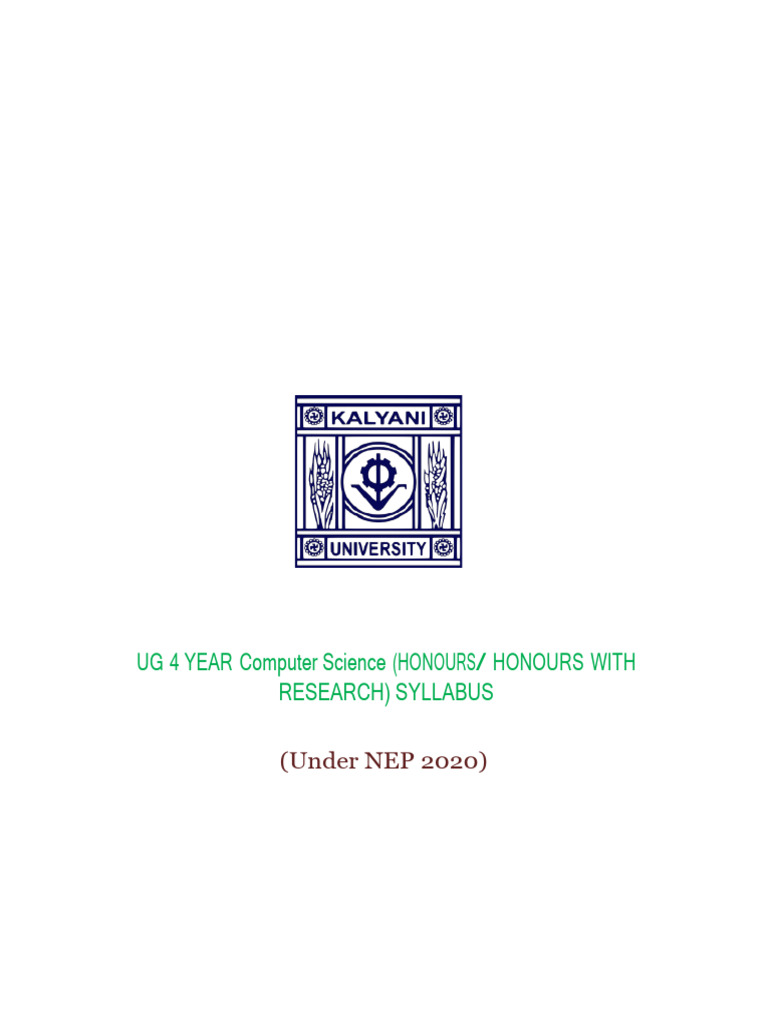 3rd Sem UG CS NEP 2023 24 | PDF | Artificial Intelligence ...