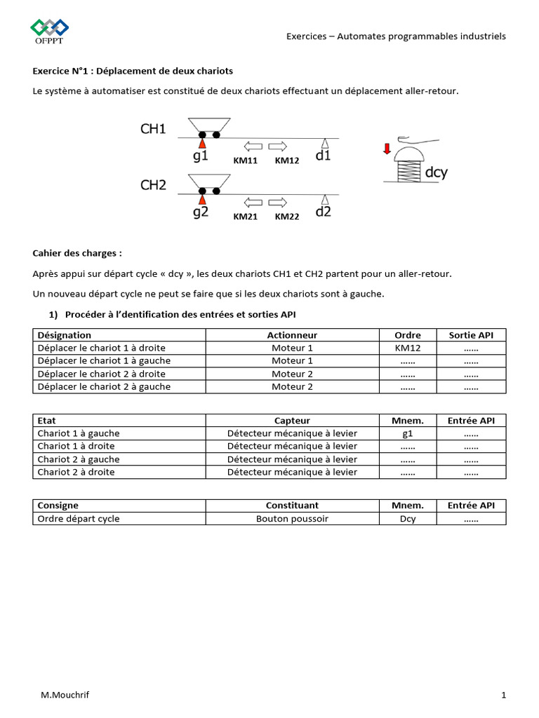 Corrigé des exercices API | PDF | Automate programmable industriel ...