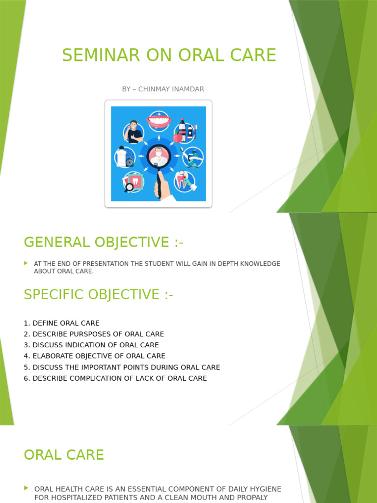 Indications for Oral Care in Patients | PDF | Oral Hygiene | Diseases ...