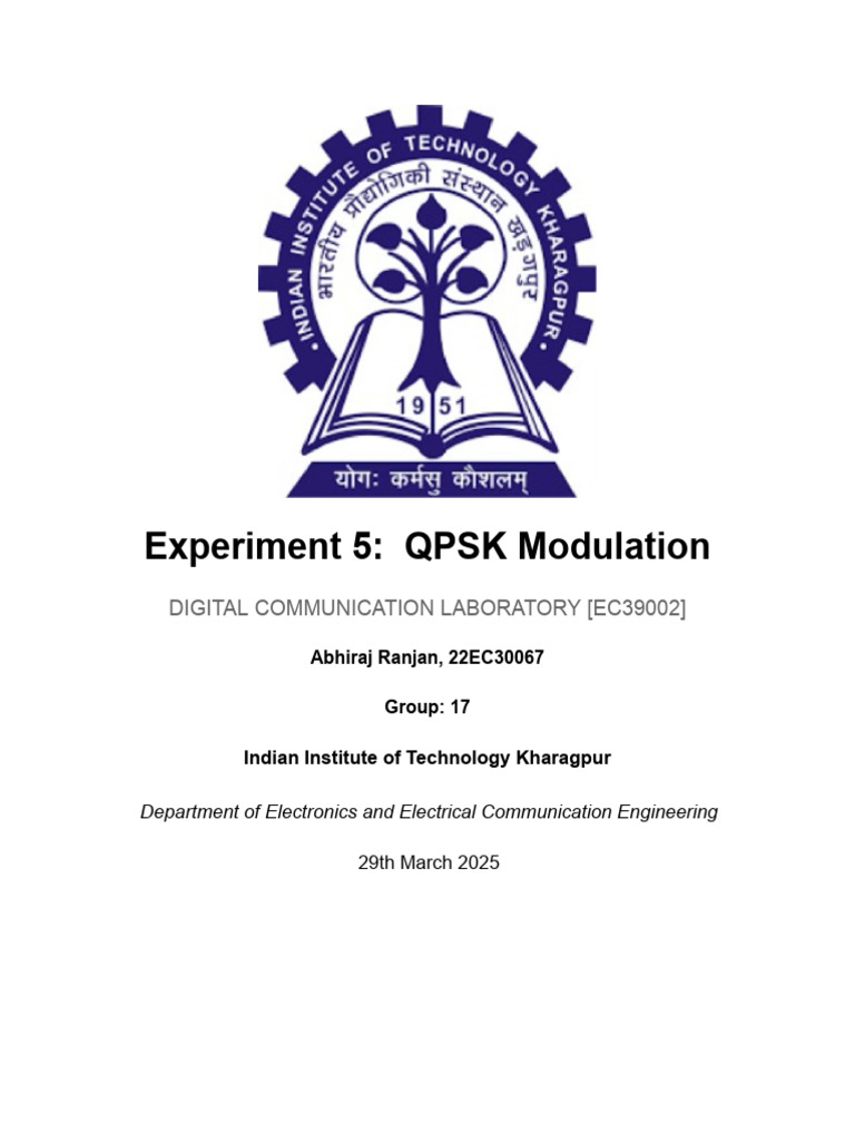 QPSK Modulation in Digital Communication | PDF | Modulation | Radio ...