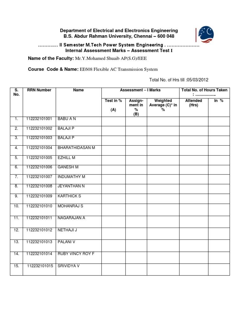 M.Tech Power System Engineering Assessment | PDF