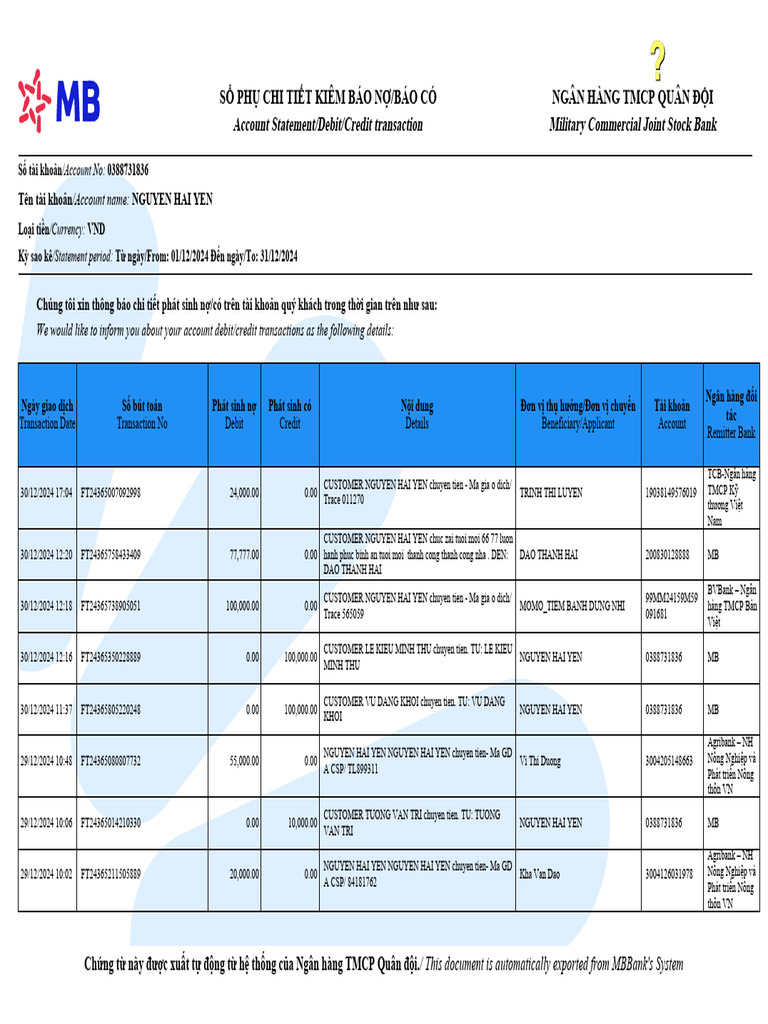 Transaction History | PDF