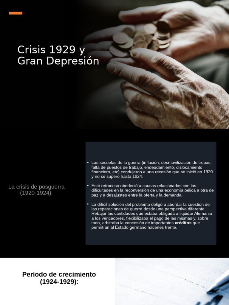 Causas y Consecuencias de la Crisis de 1929 | PDF | Gran depresion ...