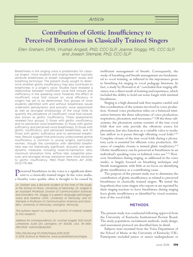 Contribution of Glottic Insufficiency To Perceived Breathiness in ...