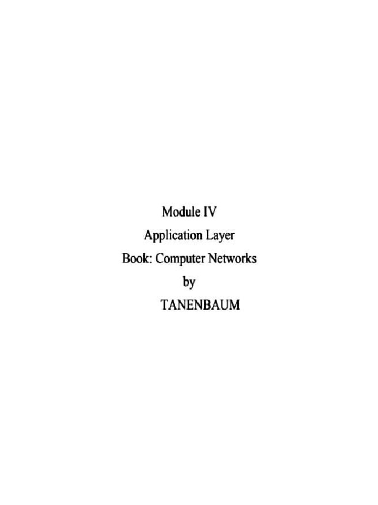 Application Layer (Mod-4) Solution | PDF
