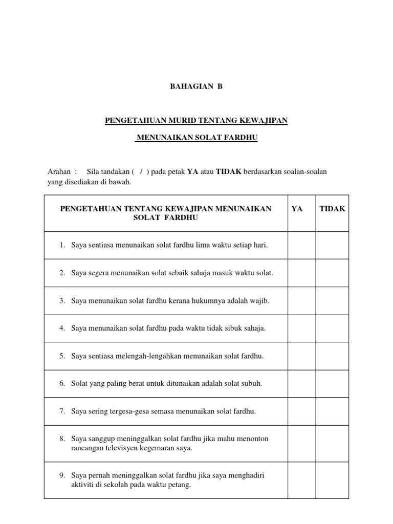Borang Soal Selidik
