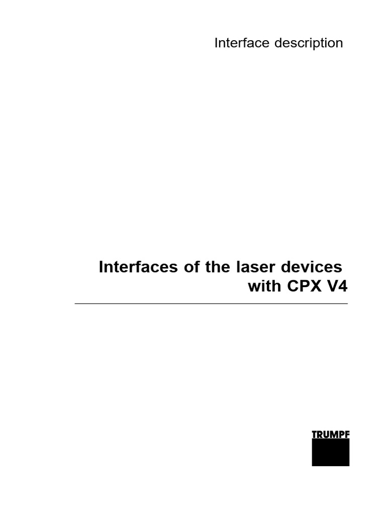 CPX V4 Laser Device Interface Guide | PDF | Input/Output | Programmable ...
