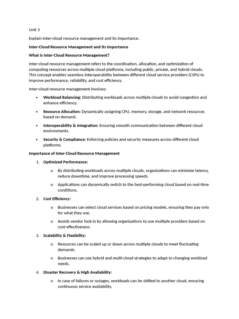 Inter-Cloud Resource Management Explained | PDF | Cloud Computing ...
