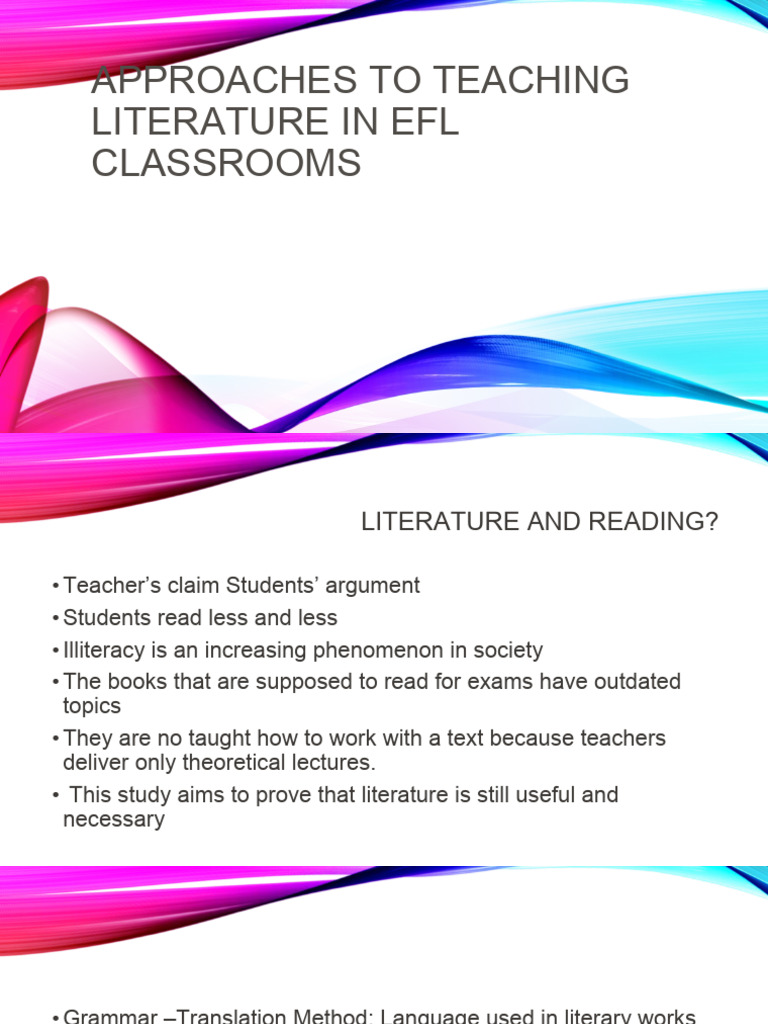 Teaching Literature in EFL Classrooms | PDF | English As A Second Or ...