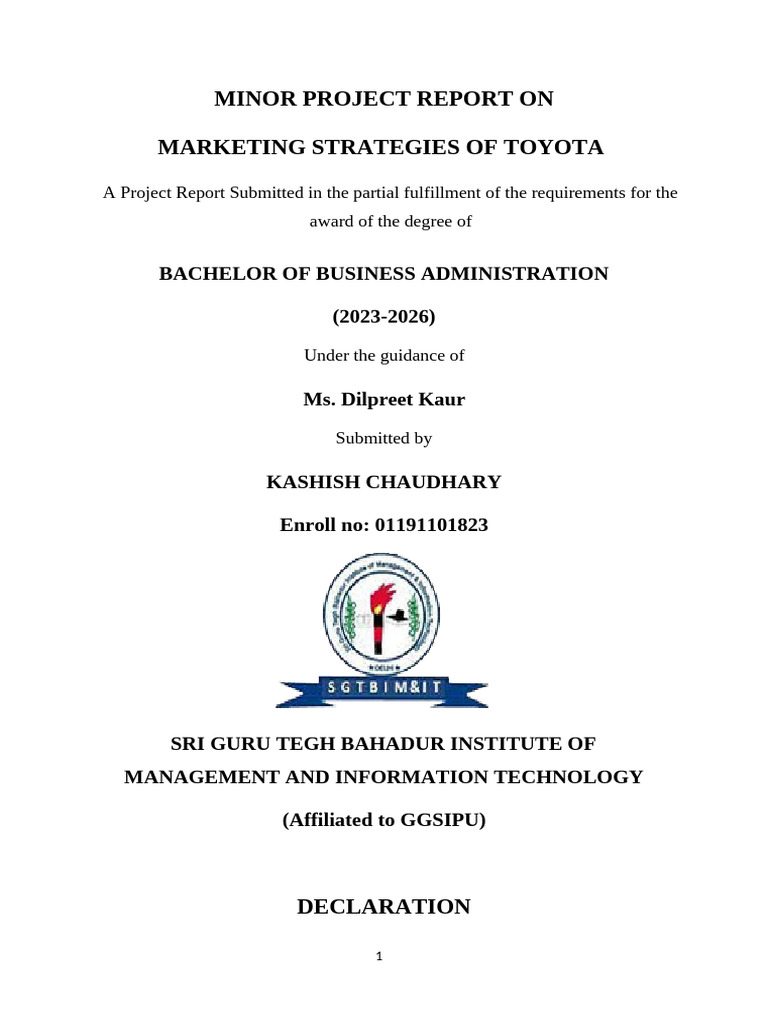 Toyota Marketing Strategies Report | PDF | Toyota | Lexus