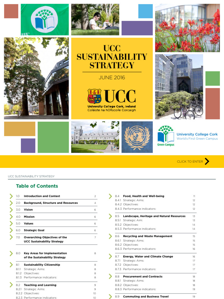 University College Cork - Sust Strategy | PDF | Sustainability ...