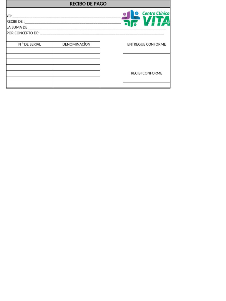 Recibo de Pago: Formato y Ejemplo | PDF