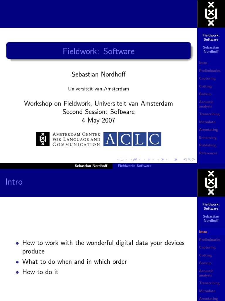 Fieldwork Software Guide by Nordhoff | PDF | Metadata | File Format