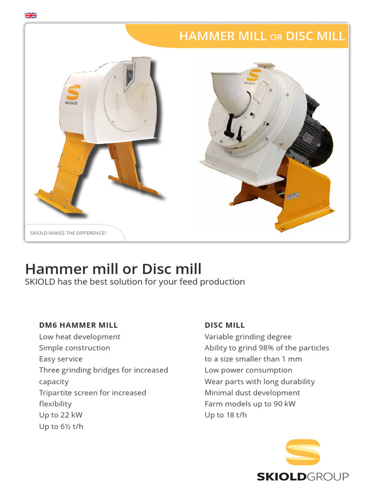 Hammer Mill vs Disc Mill for Feed Production | PDF | Mill (Grinding ...