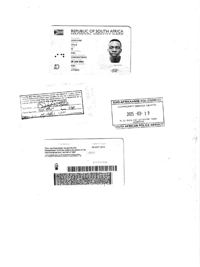 South African National ID Card Guide | PDF