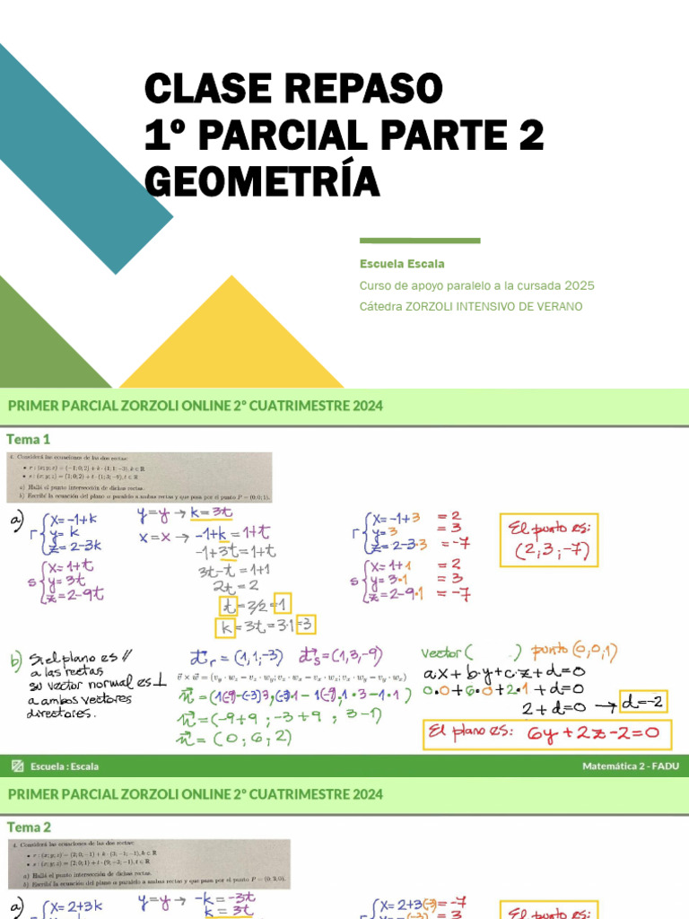 CLASE 8 - REPASO 1er PARCIAL PARTE 2 05-02-25 | PDF