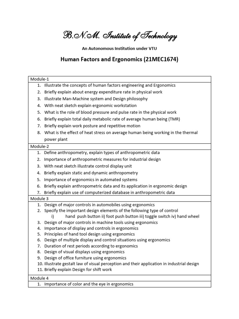 Human Factors and Ergonomics Overview | PDF | Anthropometry | Lighting