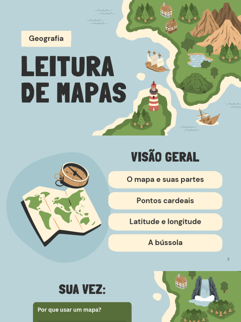 Leitura e Interpretação de Mapas | PDF | Bússola | Latitude