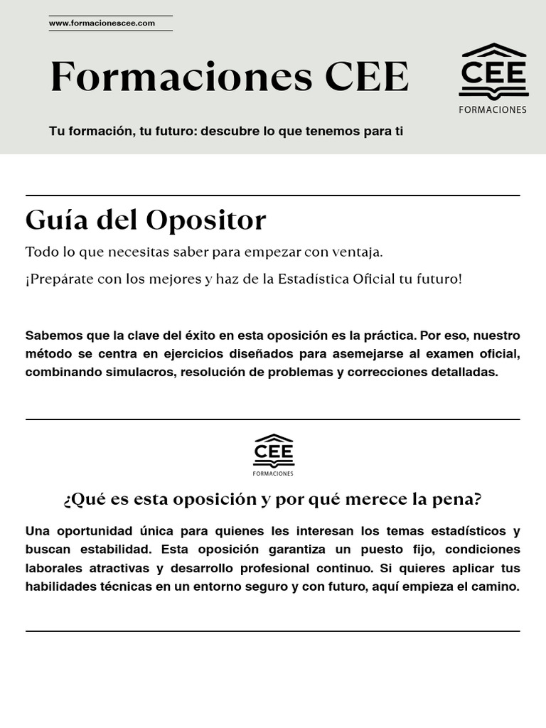 Guía Del Opositor | PDF | Estadísticas