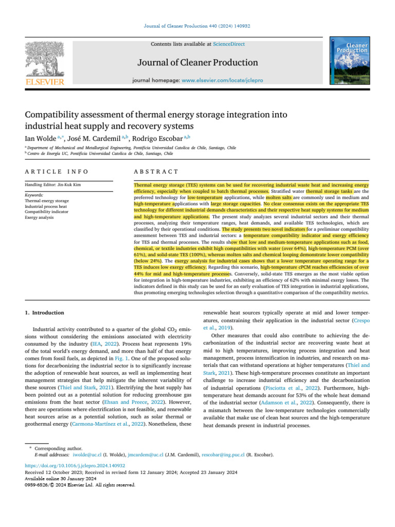 Thermal Energy Storage in Industry | PDF | Climate Change Mitigation | Heat