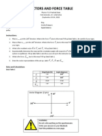 Forces and vectors in physics experiments