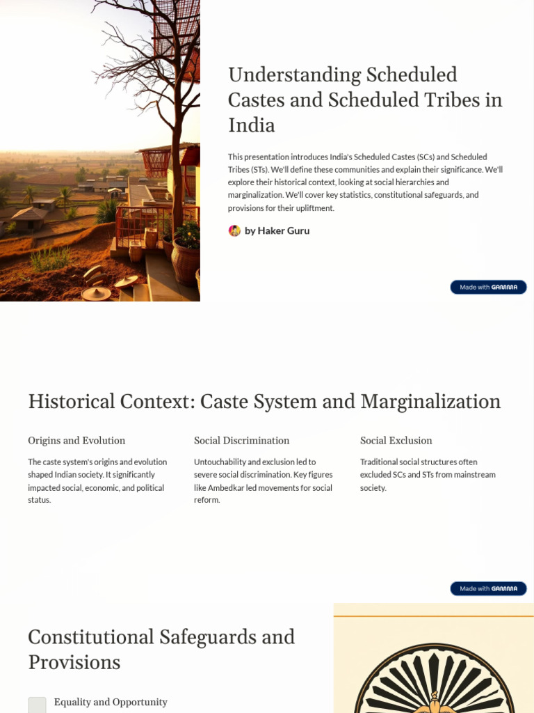 Understanding SCs and STs in India | PDF | Social Exclusion | Dalit