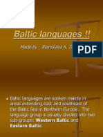 Baltic Languages !!