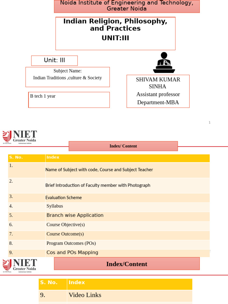 Unit 03, Itcs | PDF | Indian Philosophy | Noble Eightfold Path