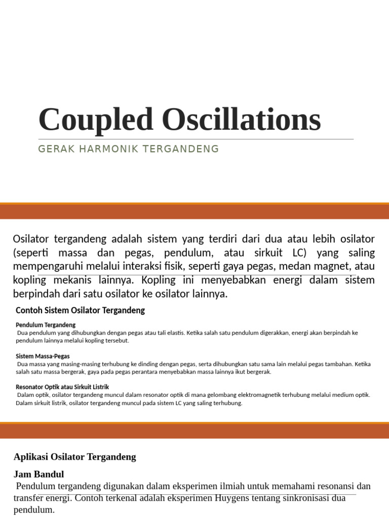 Coupled Oscillations in Pendulums | PDF | Normal Mode | Oscillation