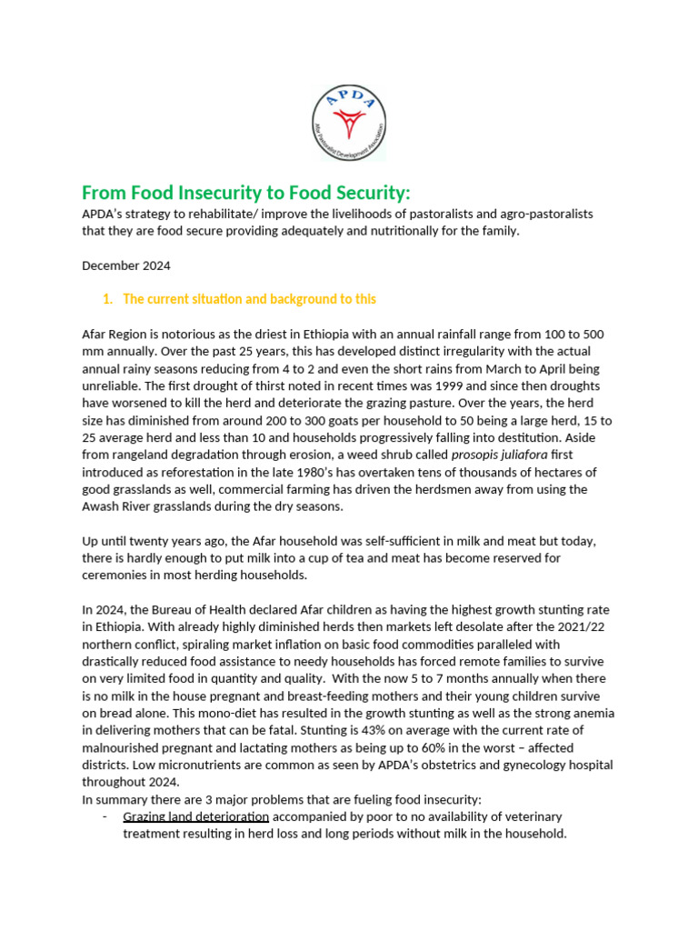 From Food Insecurity To Food Security | PDF | Pastoralism | Food Security