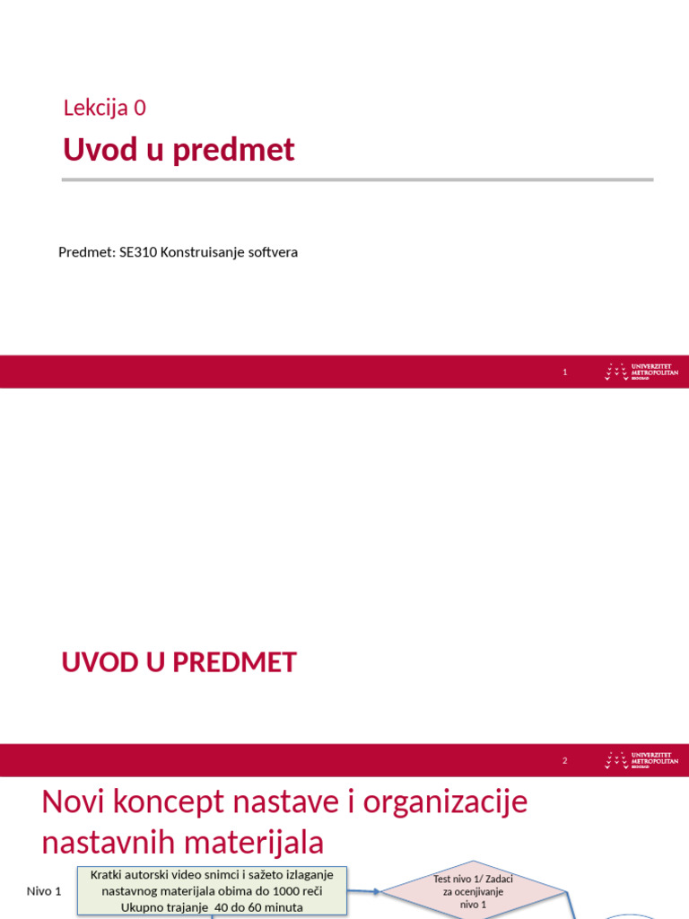 SE310-uvod U Predmet | PDF