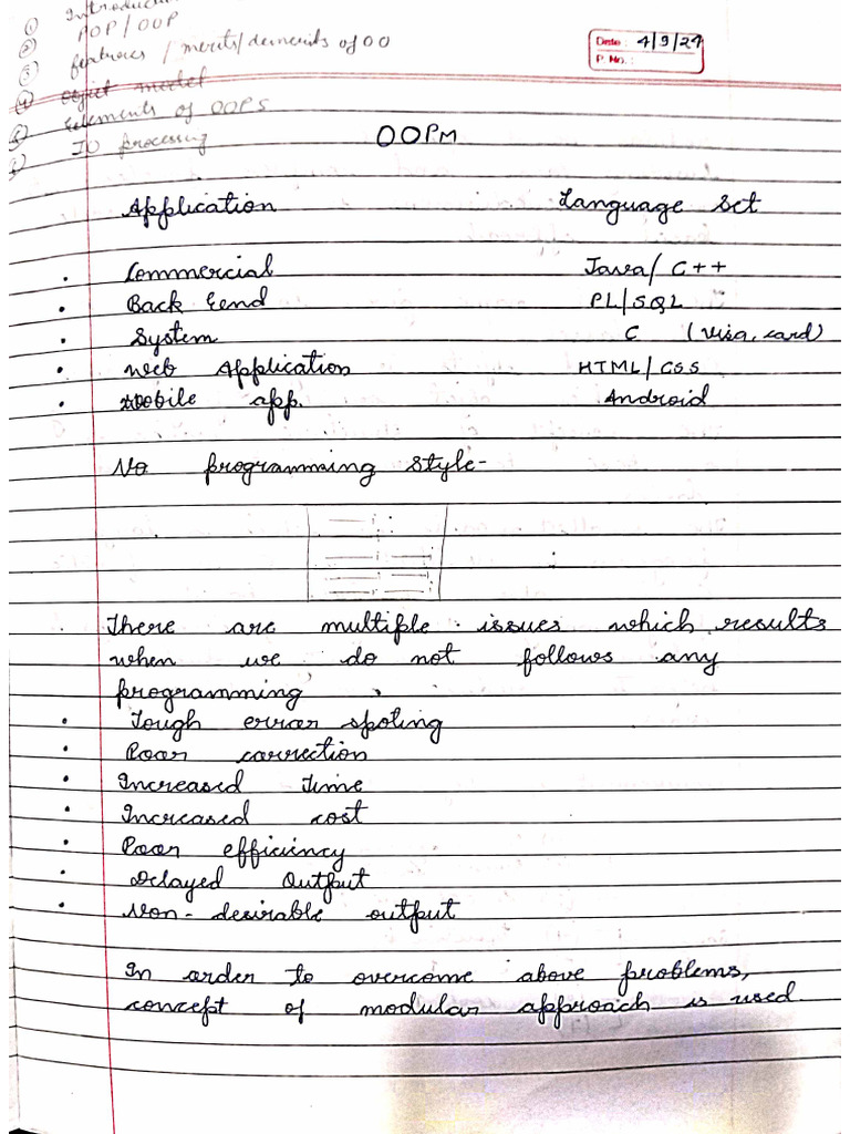 OOPM Toppers Notes | PDF